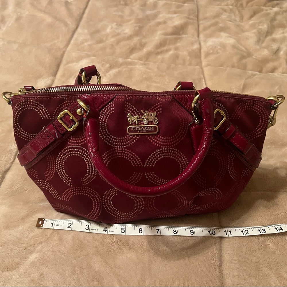 COACH Hobo in Cranberry
